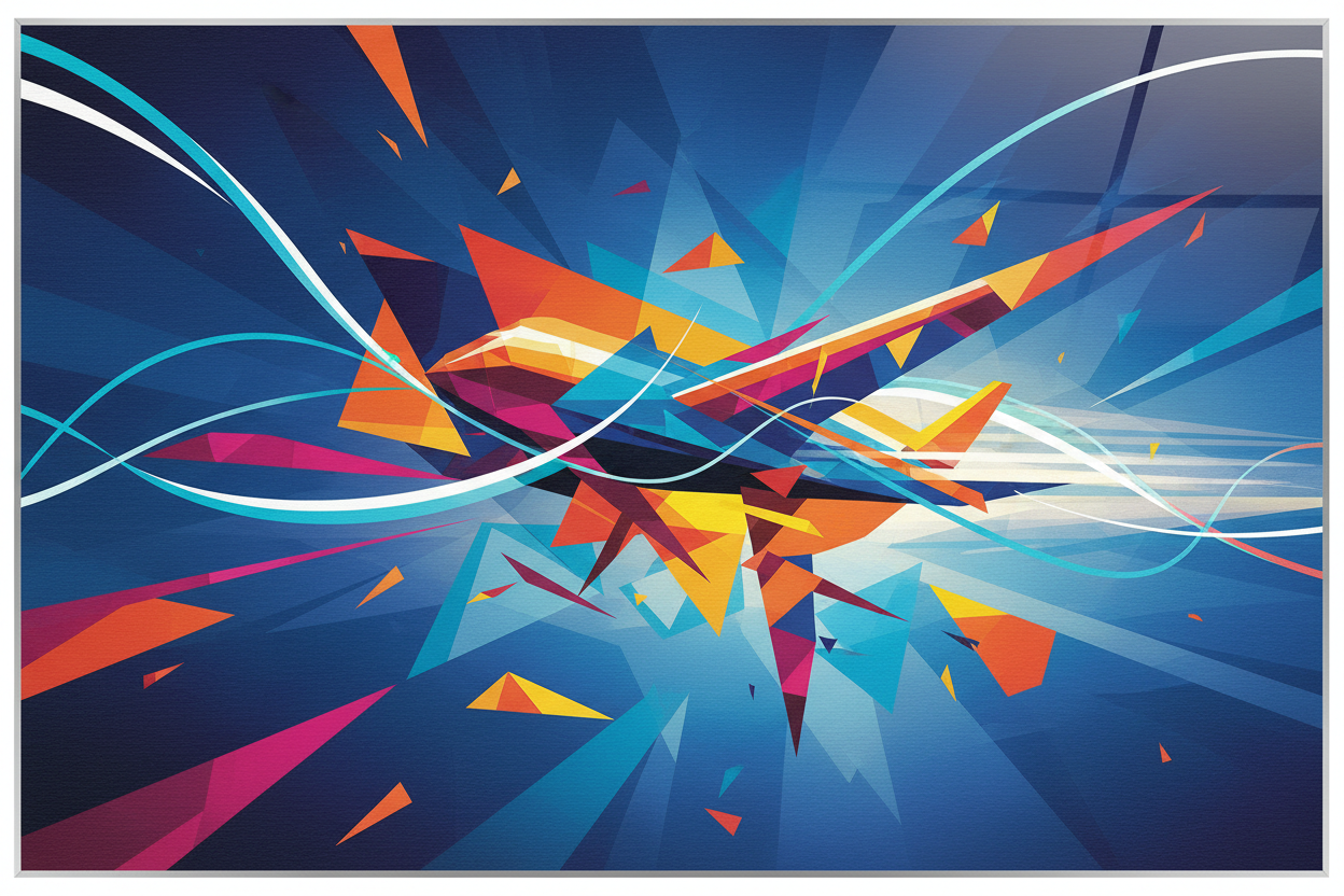 airplane in the air abstract